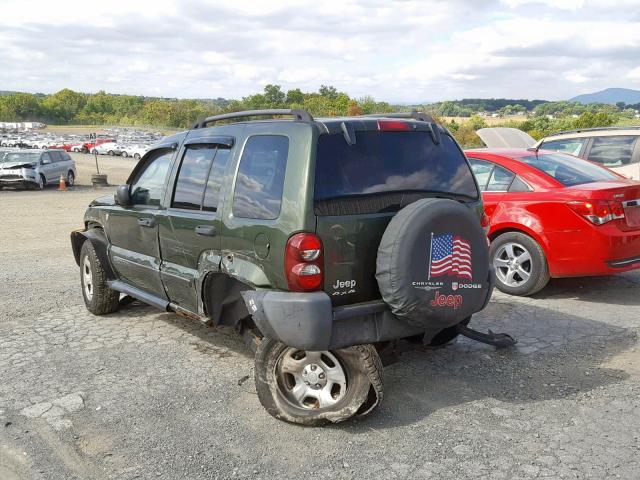 1J4GL48K17W522530 - 2007 JEEP LIBERTY SP GREEN photo 3