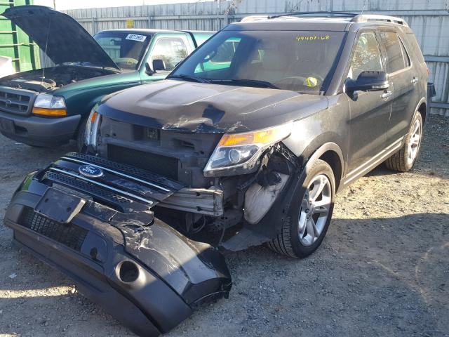 1FM5K8F8XDGA55723 - 2013 FORD EXPLORER L CHARCOAL photo 2