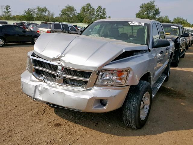 1D7HW48N78S626823 - 2008 DODGE DAKOTA QUA SILVER photo 2