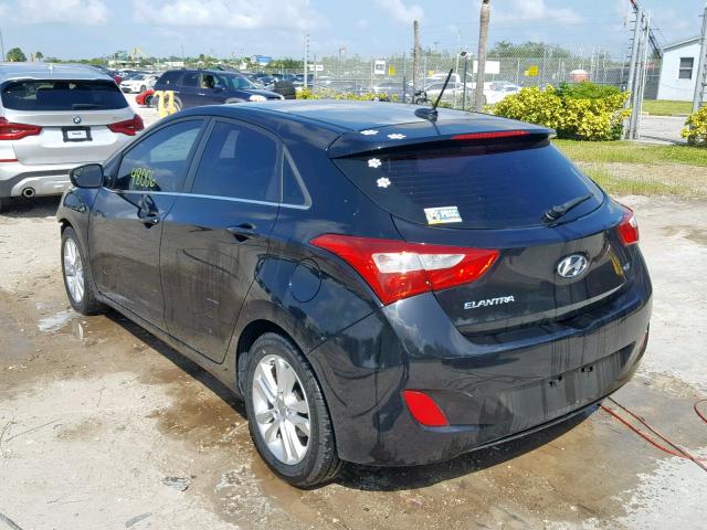 KMHD35LH0FU237575 - 2015 HYUNDAI ELANTRA GT BLACK photo 3