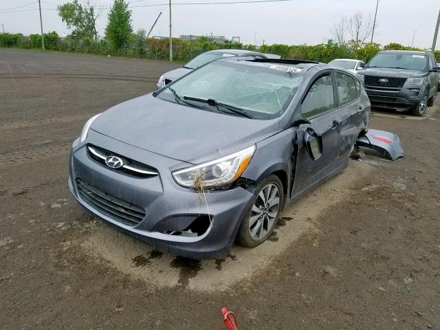 KMHCU5AE3HU304707 - 2017 HYUNDAI ACCENT SPO GRAY photo 2