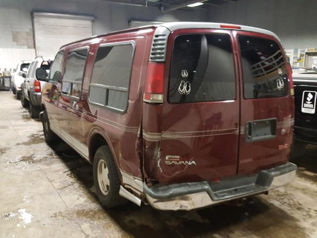 1GDFG15R0Y1141381 - 2000 GMC SAVANA RV MAROON photo 3