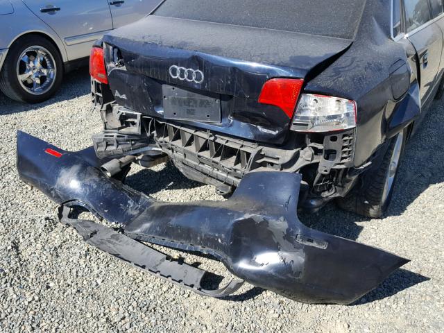 WAUDH78E77A243616 - 2007 AUDI A4 3.2 QUA BLUE photo 9