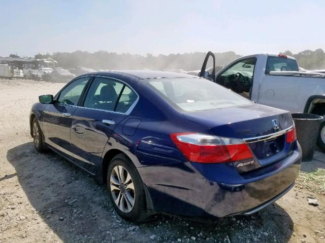 1HGCR2F30DA146626 - 2013 HONDA ACCORD LX BLUE photo 3