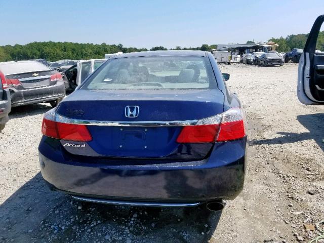 1HGCR2F30DA146626 - 2013 HONDA ACCORD LX BLUE photo 9