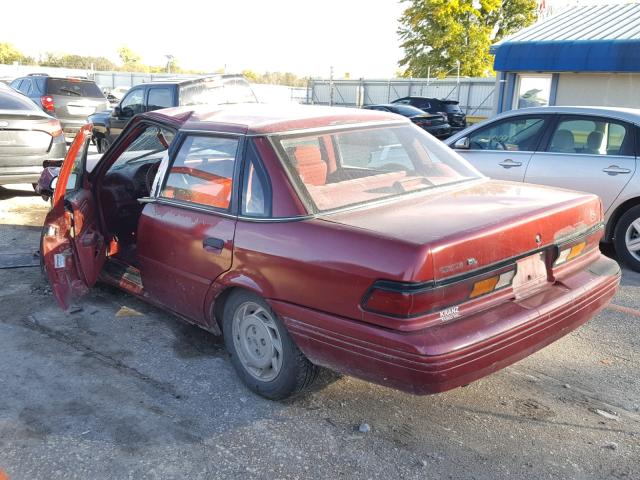 1FAPP36X4NK150419 - 1992 FORD TEMPO GL RED photo 3