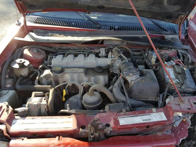 1FAPP36X4NK150419 - 1992 FORD TEMPO GL RED photo 7