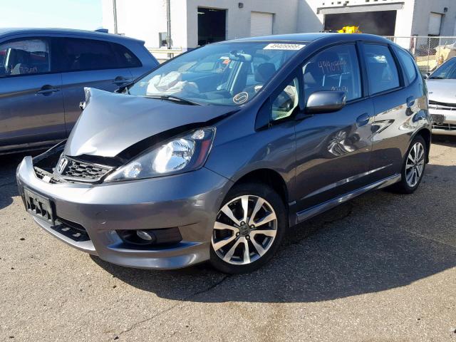 JHMGE8H58DC009093 - 2013 HONDA FIT SPORT GRAY photo 2