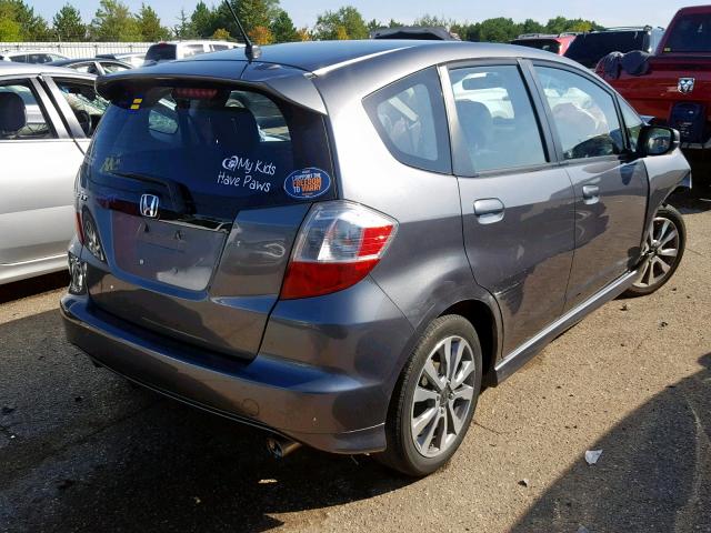 JHMGE8H58DC009093 - 2013 HONDA FIT SPORT GRAY photo 4