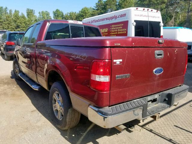 1FTPX14535NB87167 - 2005 FORD F150 RED photo 3