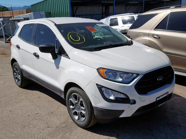 MAJ3P1RE7JC229861 - 2018 FORD ECOSPORT S WHITE photo 1