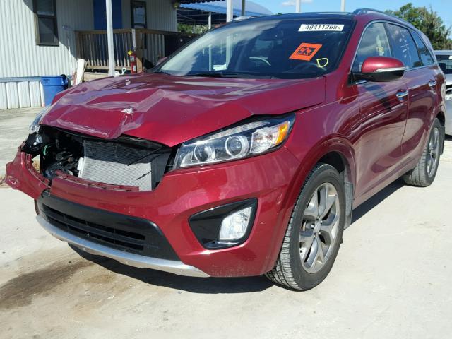 5XYPK4A52GG187370 - 2016 KIA SORENTO SX RED photo 2