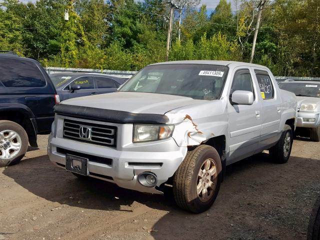 2HJYK16527H518120 - 2007 HONDA RIDGELINE SILVER photo 2