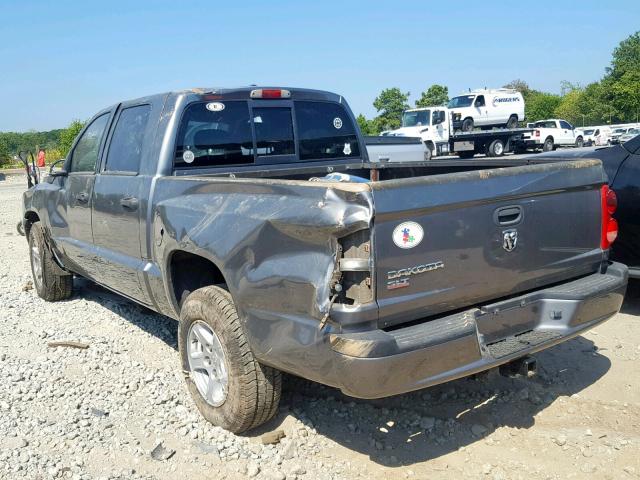 1D7HE48KX7S256037 - 2007 DODGE DAKOTA QUA GRAY photo 3