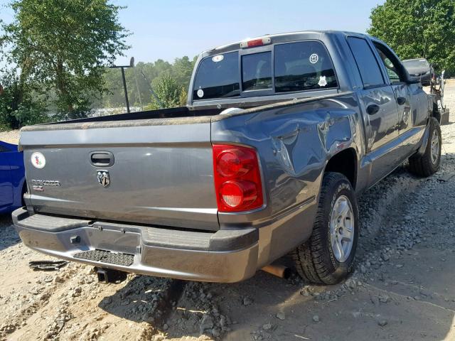 1D7HE48KX7S256037 - 2007 DODGE DAKOTA QUA GRAY photo 4