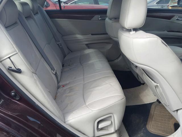 4T1BK3DB0BU379587 - 2011 TOYOTA AVALON BAS BURGUNDY photo 6