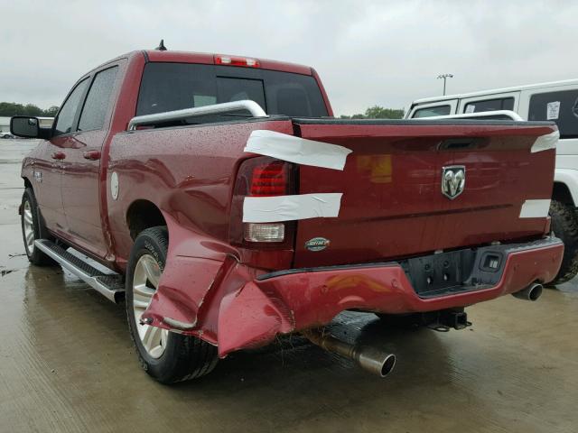 1C6RR6MT3ES340055 - 2014 RAM 1500 SPORT RED photo 3