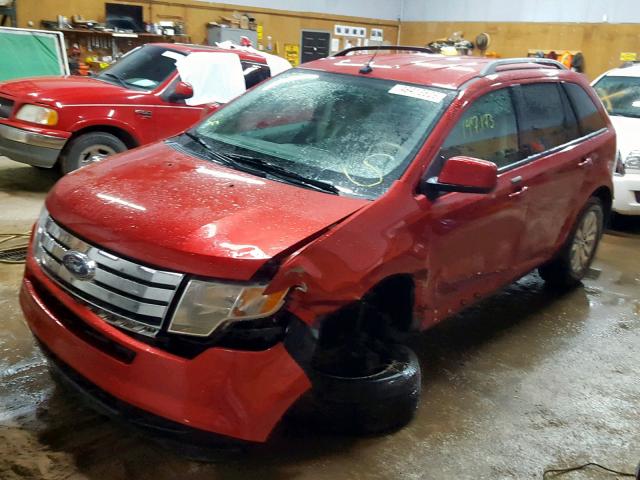 2FMDK4JC2ABA05627 - 2010 FORD EDGE SEL RED photo 2