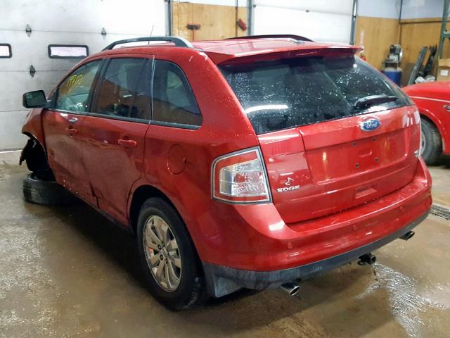 2FMDK4JC2ABA05627 - 2010 FORD EDGE SEL RED photo 3