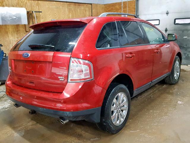 2FMDK4JC2ABA05627 - 2010 FORD EDGE SEL RED photo 4