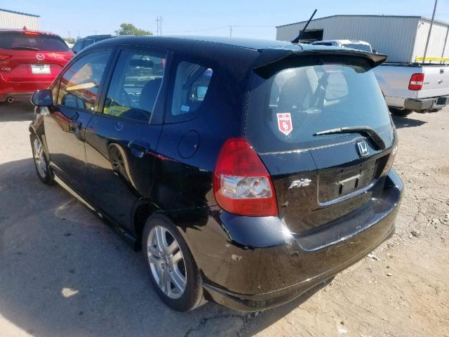 JHMGD38687S048047 - 2007 HONDA FIT S 黑色 照片 3