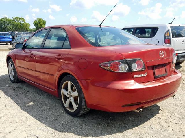 1YVHP80D075M10952 - 2007 MAZDA 6 S RED photo 3