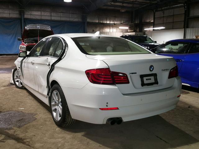 WBAXH5C58DD109443 - 2013 BMW 528 XI WHITE photo 3