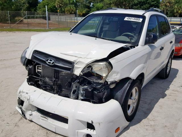 KM8JM12B85U082777 - 2005 HYUNDAI TUCSON GL WHITE photo 2