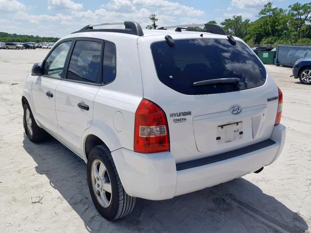 KM8JM12B85U082777 - 2005 HYUNDAI TUCSON GL WHITE photo 3