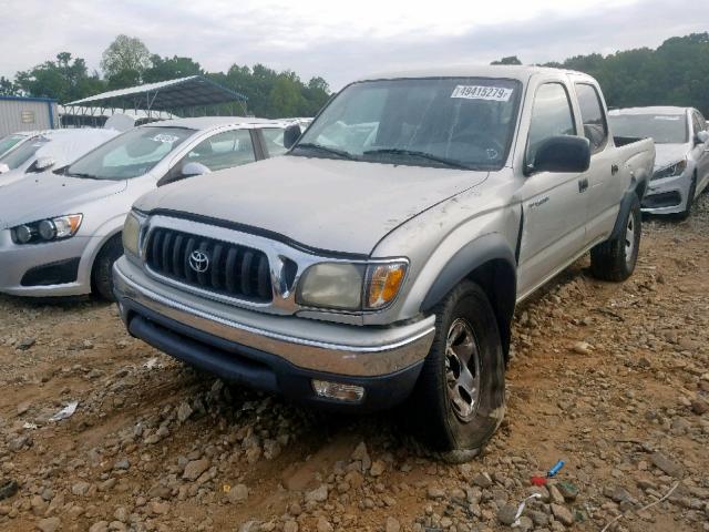 5TEGM92N72Z069772 - 2002 TOYOTA TACOMA DOU SILVER photo 2