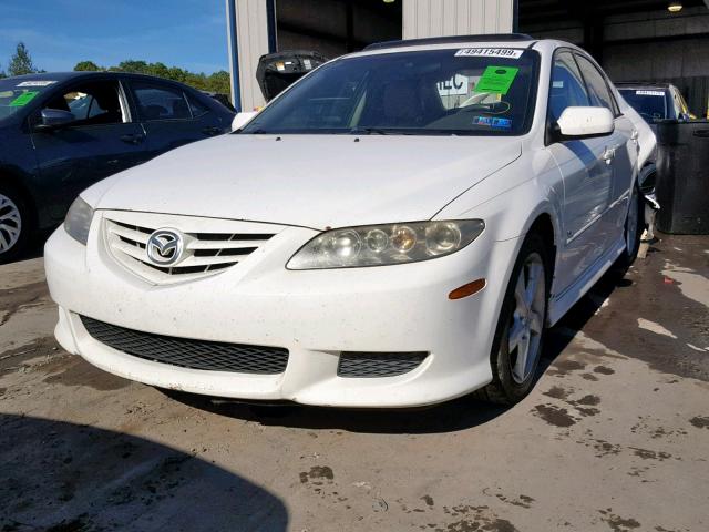 1YVHP80D745N88661 - 2004 MAZDA 6 S WHITE photo 2