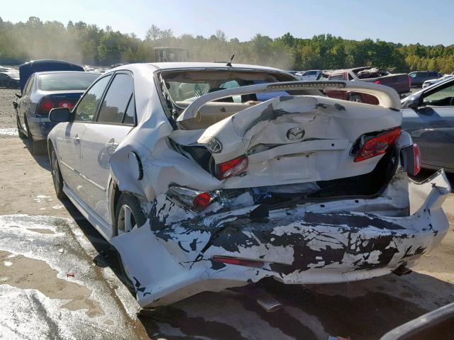 1YVHP80D745N88661 - 2004 MAZDA 6 S WHITE photo 3