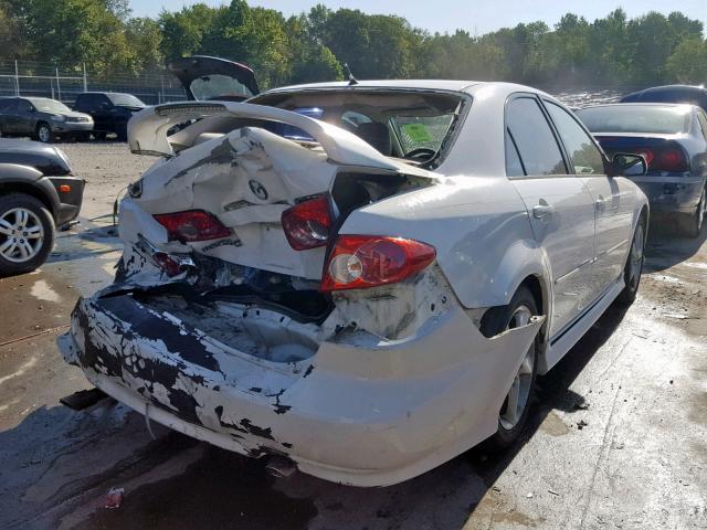 1YVHP80D745N88661 - 2004 MAZDA 6 S WHITE photo 4