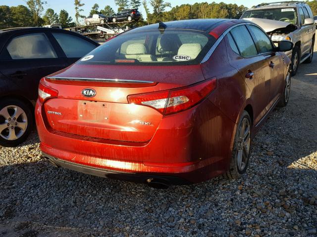 5XXGR4A64DG122914 - 2013 KIA OPTIMA SX RED photo 4