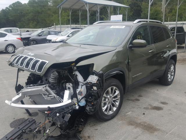 1C4PJMLNXKD152454 - 2019 JEEP CHEROKEE L GREEN photo 2