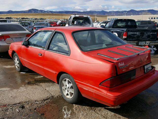 1MEPM31X2PK611421 - 1993 MERCURY TOPAZ GS RED photo 3