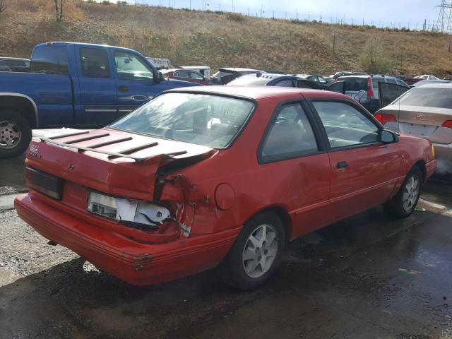 1MEPM31X2PK611421 - 1993 MERCURY TOPAZ GS RED photo 4