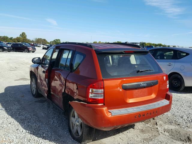 1J8FT47078D779196 - 2008 JEEP COMPASS SP Narıncı foto 3