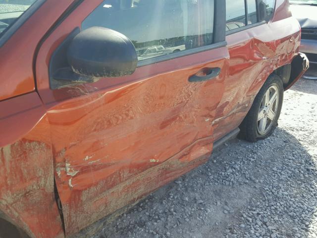 1J8FT47078D779196 - 2008 JEEP COMPASS SP Narıncı foto 9