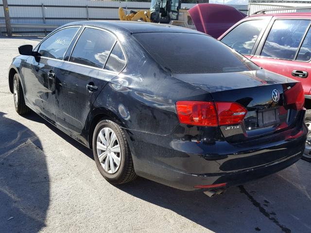 3VW1K7AJ3EM390205 - 2014 VOLKSWAGEN JETTA BASE Սև լուսանկար 3