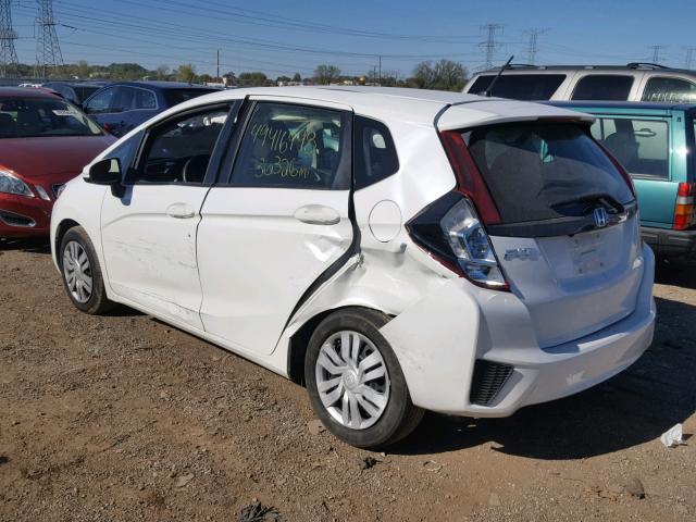 JHMGK5H58GS004252 - 2016 HONDA FIT LX WHITE photo 3