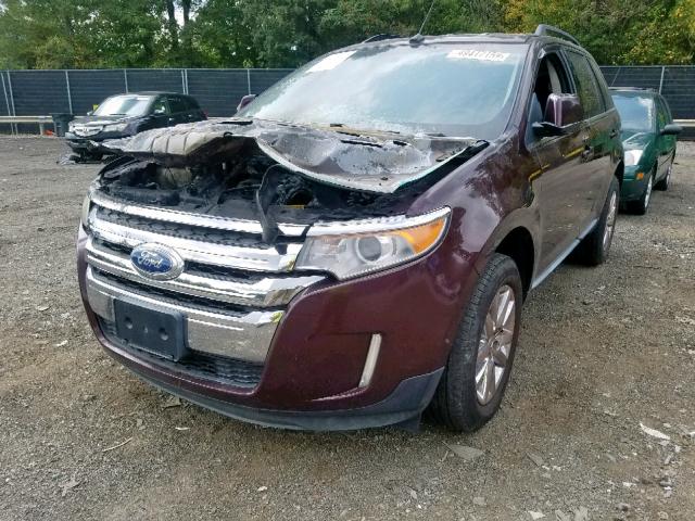 2FMDK3KC0BBA81423 - 2011 FORD EDGE LIMIT RED photo 2