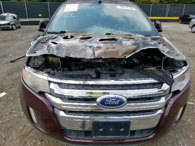 2FMDK3KC0BBA81423 - 2011 FORD EDGE LIMIT RED photo 9