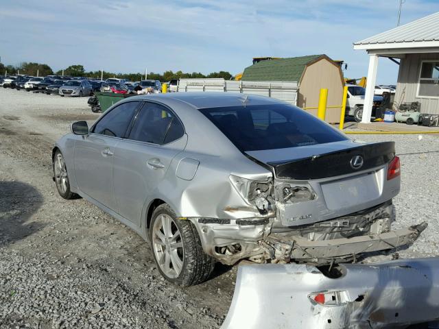 JTHBE262875013766 - 2007 LEXUS IS 350 SILVER photo 3