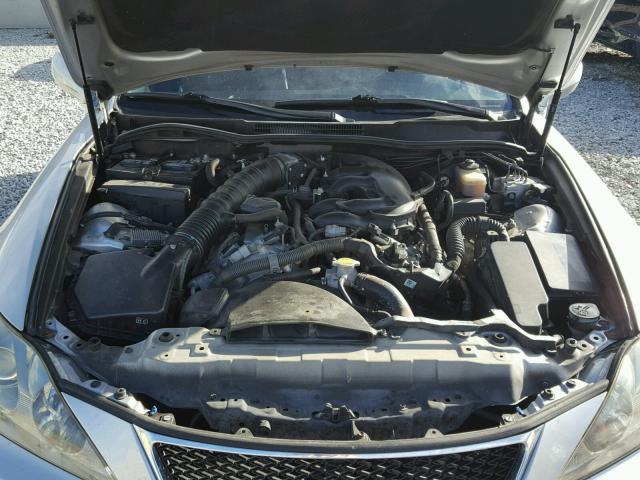 JTHBE262875013766 - 2007 LEXUS IS 350 SILVER photo 7