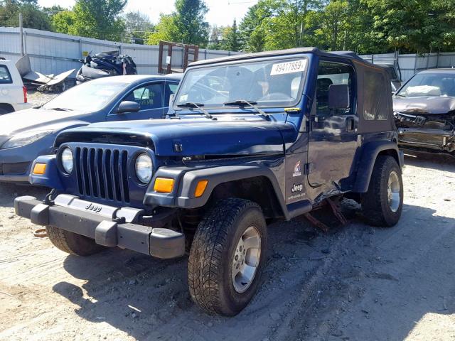 1J4FA39S13P353673 - 2003 JEEP WRANGLER C BLUE photo 2