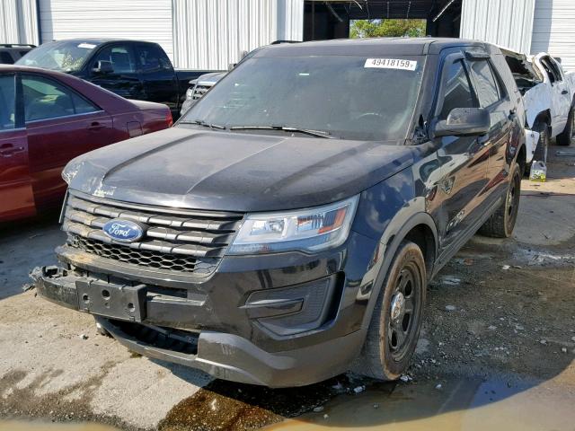 1FM5K8AR0HGB40589 - 2017 FORD EXPLORER P BLACK photo 2