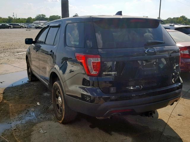 1FM5K8AR0HGB40589 - 2017 FORD EXPLORER P BLACK photo 3