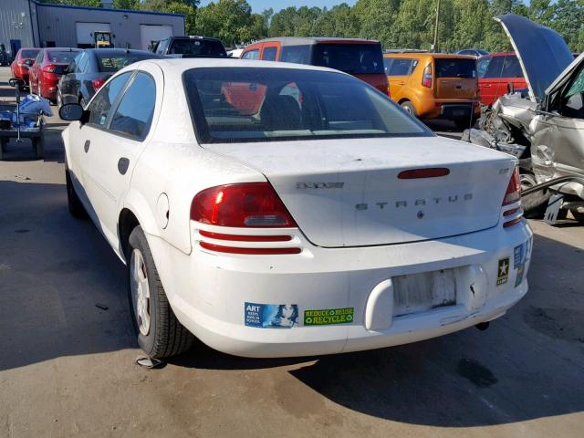 1B3EL36T34N123186 - 2004 DODGE STRATUS SE WHITE photo 3