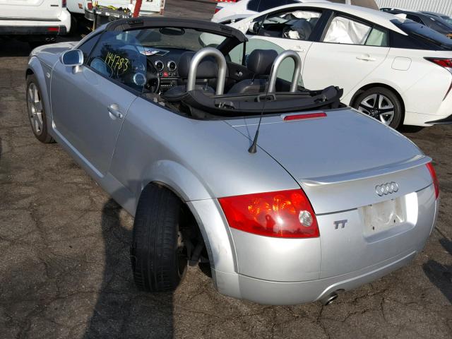 TRUTC28N121019854 - 2002 AUDI TT SILVER photo 9